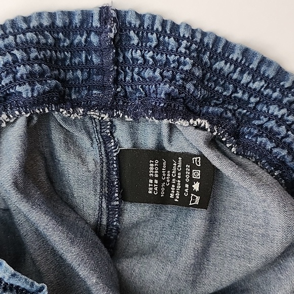 Jessica Women's Dark Denim Cotton Top 3/4 Sleeves 1/2 Button Up Size S - Picture 9 of 13